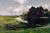 Long Canvas Paintings - Long Island Landscape after a Shower of Rain